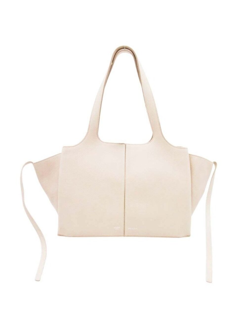 Celine Phoebe Philo Era Trifold Small Tote Handbag Purse Beige
